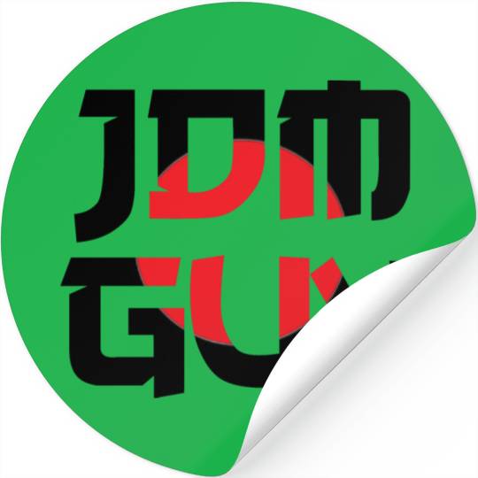 JDM GUY Japanese flag black drift tuner car lover Stickers