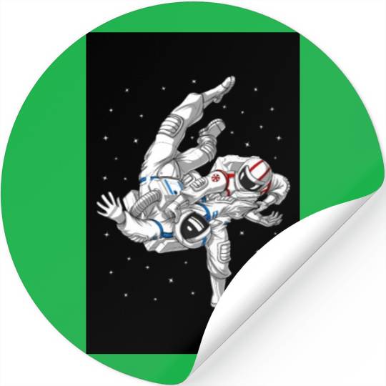 Astronauts Jiu-Jitsu Wrestling Stickers
