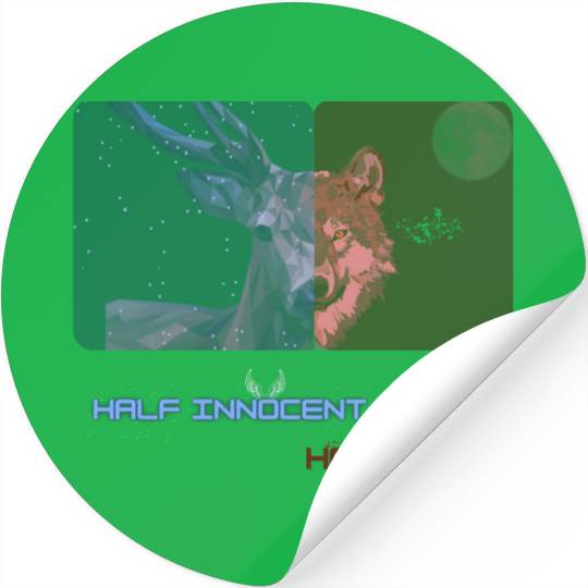 Half innocent, half devil Stickers