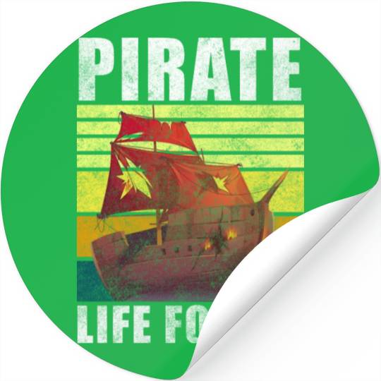 Pirate Treasure Hunt Parrot Ship Stickers