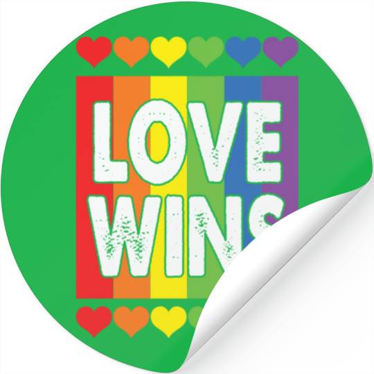LBGT Flag Gay Pride Human Love Wins Stickers