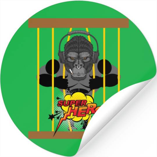 monkey super hero Stickers