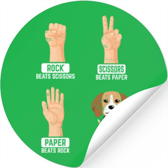 Rock Paper Scissors Dogs Funny Dog Lovers Pet Dog Stickers