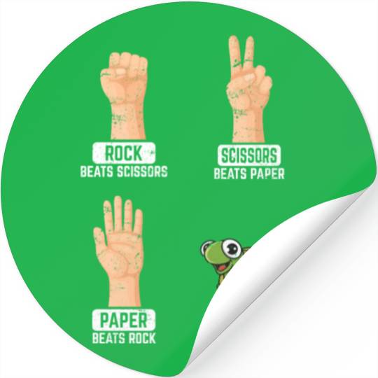 Rock Paper Scissors Nothing Beats Turtles Funny Tu Stickers