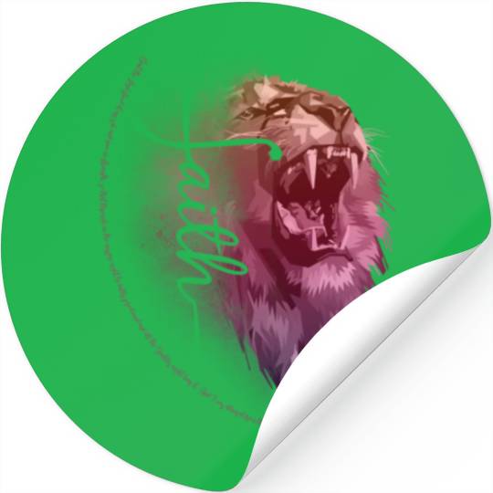 Lion of Juda (clear Faith) Stickers