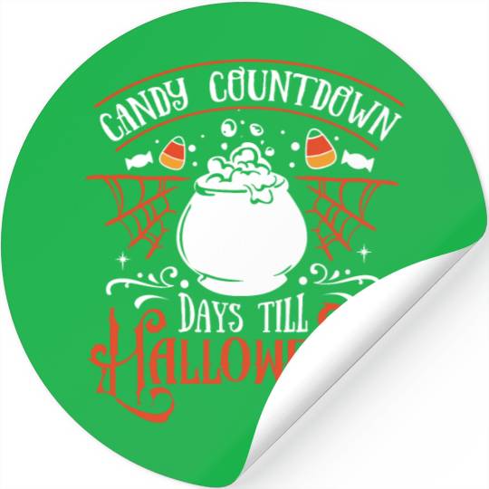 Candy Countdown Days Till Halloween Candy Corn Stickers