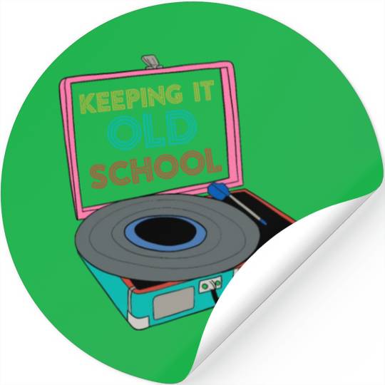 Old School Vinyl Music Lover Stickers