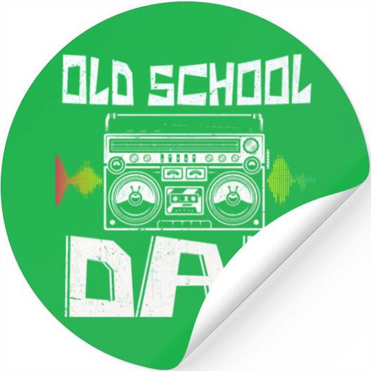 Old School Dad Hip Hop Music Lover Stickers