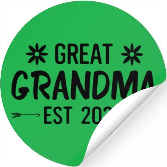 Funny Great Grandma Est 2023 Promoted Stickers