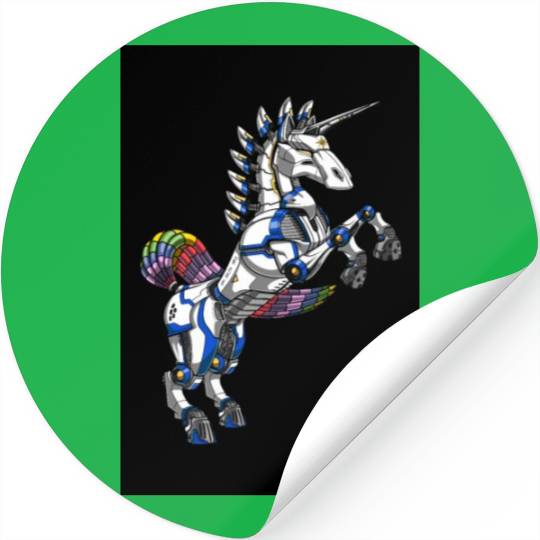 Unicorn Robot Stickers