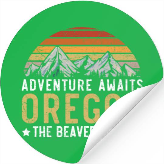 Adventure Awaits Oregon The Beaver State USA Stickers