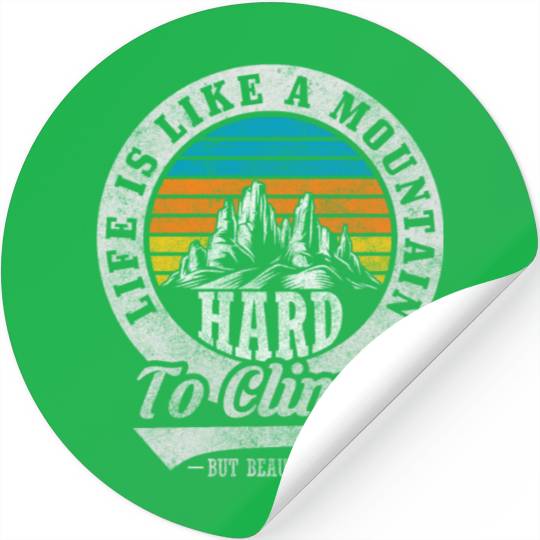 Mountains Nature Rock Climbing Stickers
