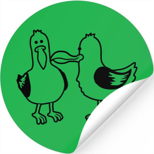 2 funny seagull friends Stickers