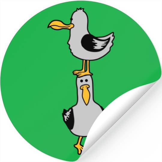 seagull team 2 friends Stickers