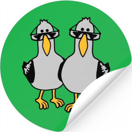 2 seagull friends team Stickers