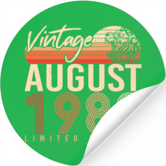 40th Birthday Of August 1982 Stickers