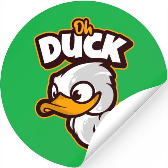 Oh Duck! Surprised Cool Duck Stickers