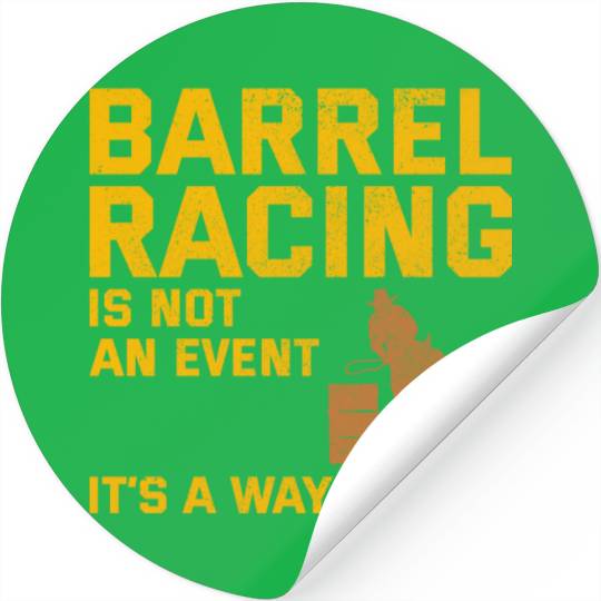Barrel Racer Rodeo Racing Horse Riding Race Funny Stickers