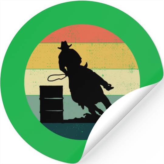 Barrel Racer Rodeo Racing Horse Riding Funny Stickers