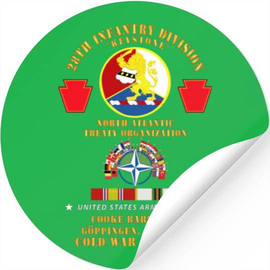 Army 28th Inf Div NATO Goppingen Germany w COLD SV Stickers