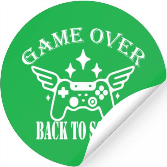 Game Over Back To School Girls Stickers