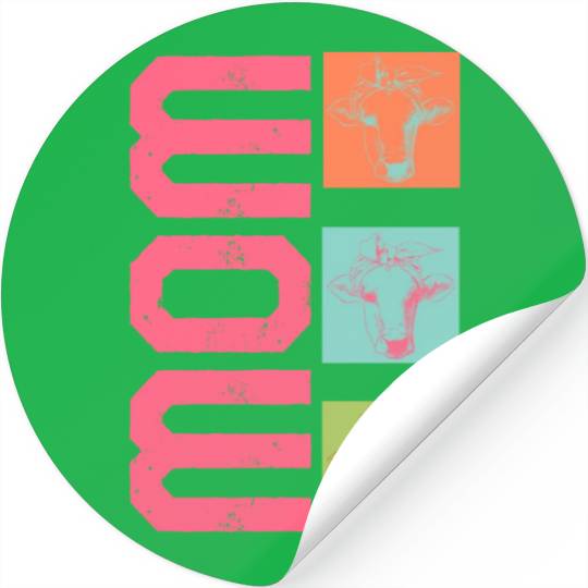 Cow Mom Stickers, Mother's Day Gift Funny Cow Lover