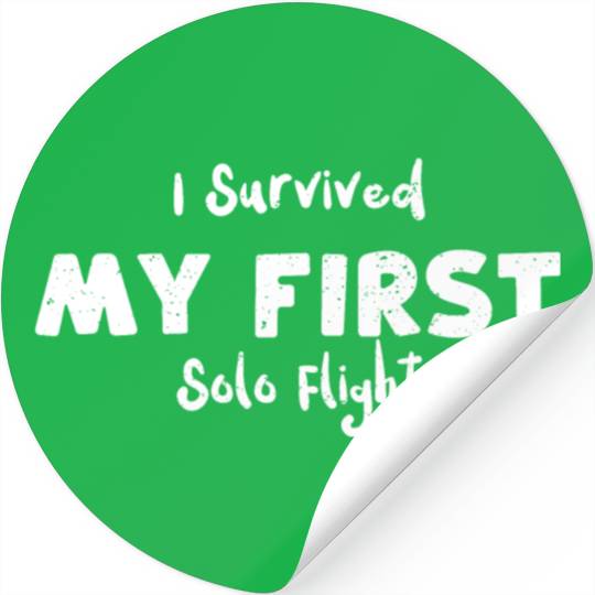I Survived My First Solo Flight Stickers