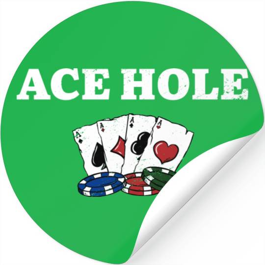 Ace Hole Gambler Poker Gambling Poker Player Card Stickers