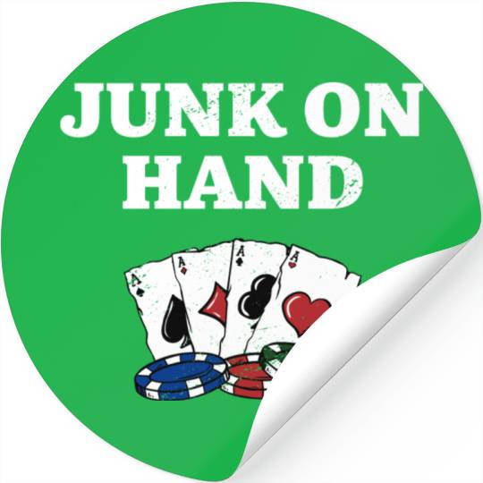 Junk on Hand Poker Card Games Poker Player Card Stickers