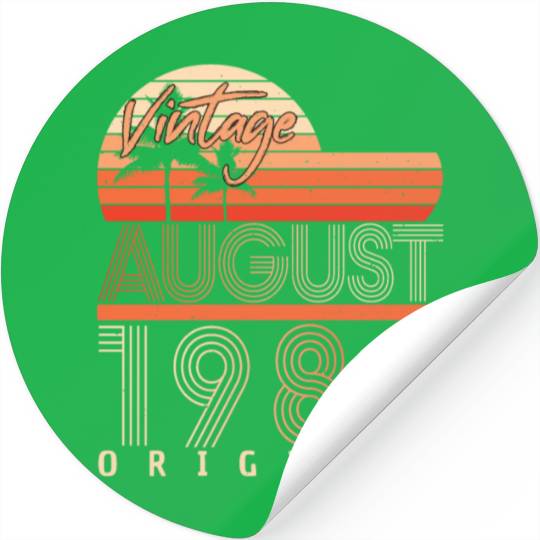 40th Birthday August 1982 Stickers