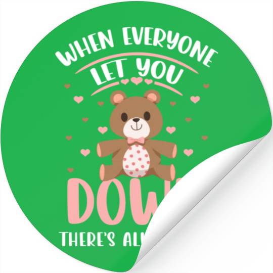 Bear Stuffed Animal Family Pregnant Stickers