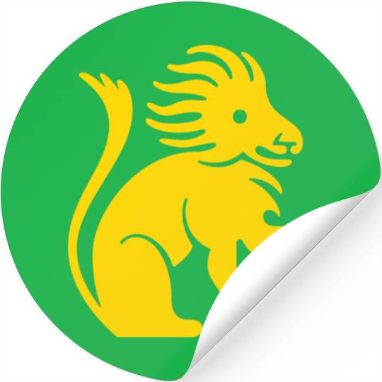 leo zodiac gold lion king Stickers