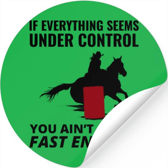 Barrel Racer Rodeo Racing Horse Riding Race Funny Stickers