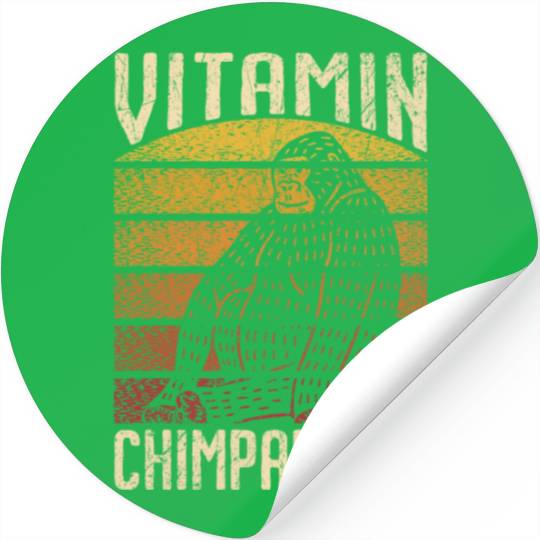 Vitamin Chimpanzee Monkey Animal Zookeeper Stickers