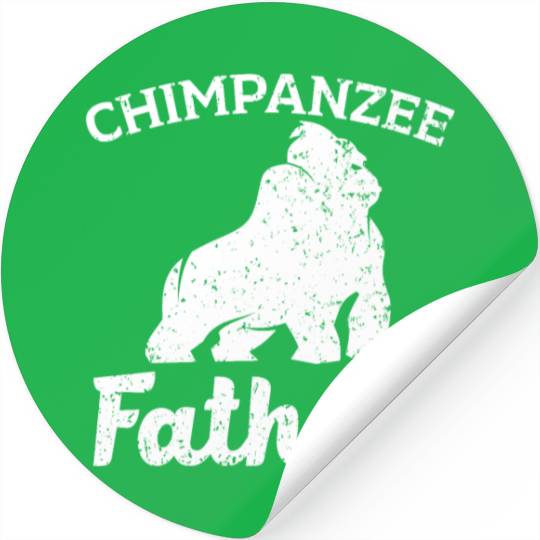 Chimpanzee Father Monkey Wildlife Animal Zookeeper Stickers