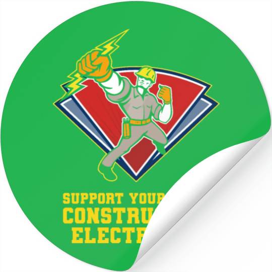 Electrician Electrical Engineer Lineman Stickers