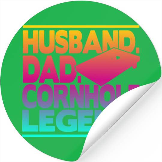 Husband Dad Cornhole Legend Classic Stickers