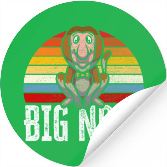 Big Nose Proboscis Monkey Ape Wildlife Zookeeper Stickers