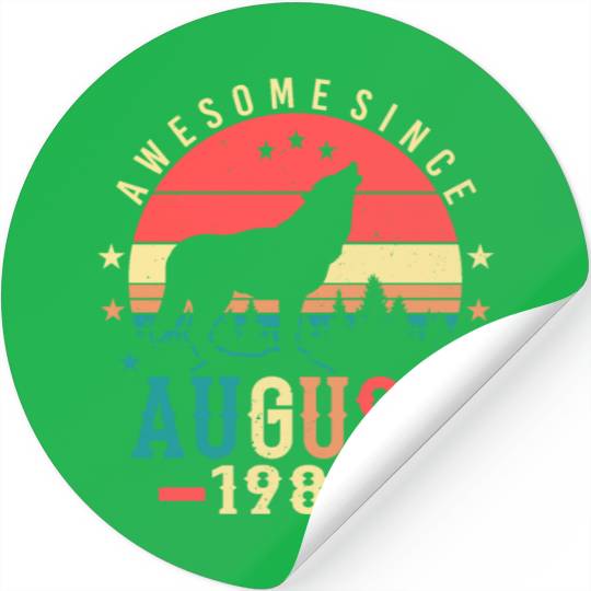 Year Of Construction 1986 In August Stickers