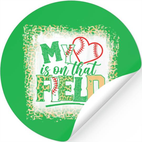 Bleached Leopard Baseball Mom Stickers