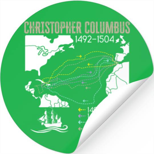 Christopher Columbus Day Italian American Stickers