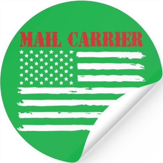 Postman American Flag Mail Carrier Stickers