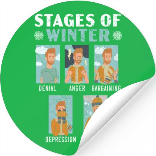 Stages Of Winter Snow Snowy Climate Winter Season Stickers