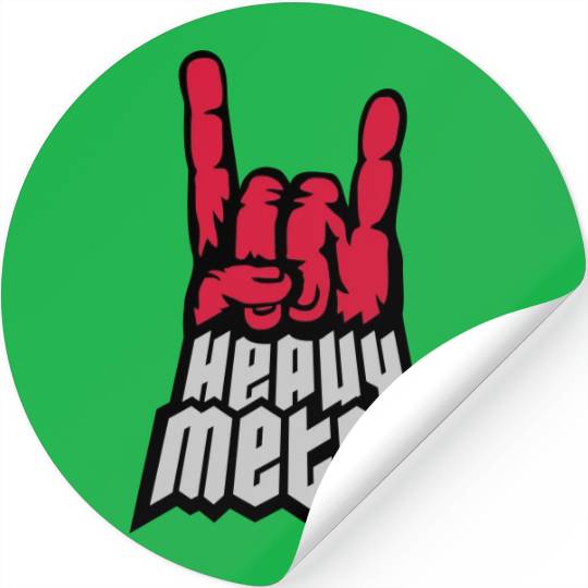 Heavy metal logo hand Stickers