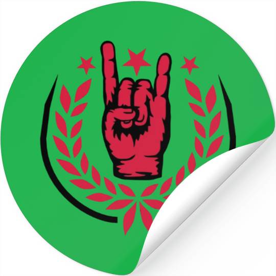 Laurel wreath heavy metal Stickers
