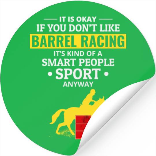 Barrel Racer Rodeo Racing Horse Riding Race Funny Stickers