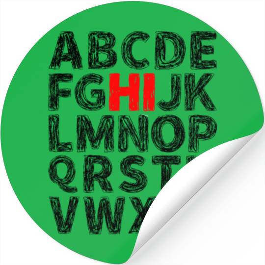Hi Alphabet Back To School Pre K Kindergarten Stickers