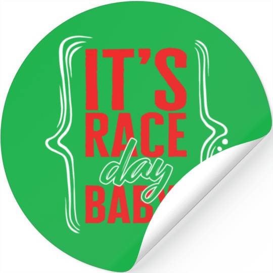Racing Stickers, It's Race Day Baby Stickers, Racing