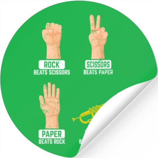 Rock Paper Scissors Nothing Beats Trumpets Trumpet Stickers