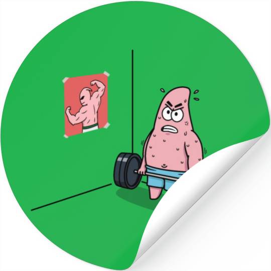 Majin Buu vs Patrick - Funny Anime Gym and Workout Stickers